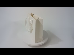 کیسه های هدیه کاغذ سفید چاپ شده سفارشی فروش عمده دسته روبان لوگوی UV