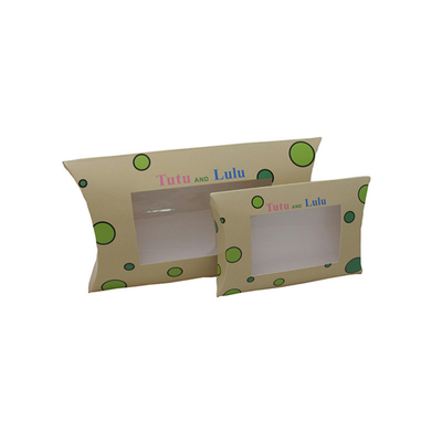 خرید بسته بندی جعبه بالش کاغذی بازیافتی سفارشی با پنجره شفاف online manufacture