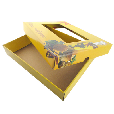 قیمت خوب جعبه های پنجره ای کاغذ راه راه E-Flute چاپ شده سفارشی بسته بندی با درب آنلاین